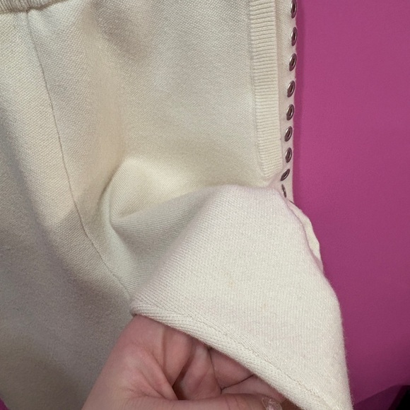 Maje Portalo Knitted Trousers Cream - Picture 4 of 6